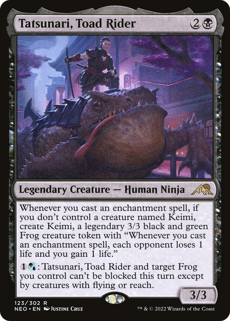 Tatsunari, Toad Rider [Kamigawa: Neon Dynasty] Foil