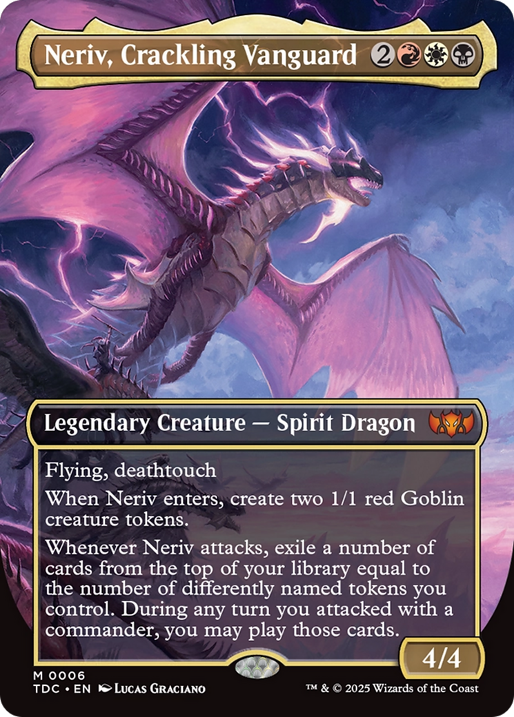Neriv, Crackling Vanguard (Borderless) (006) [Commander: Tarkir: Dragonstorm]  Foil