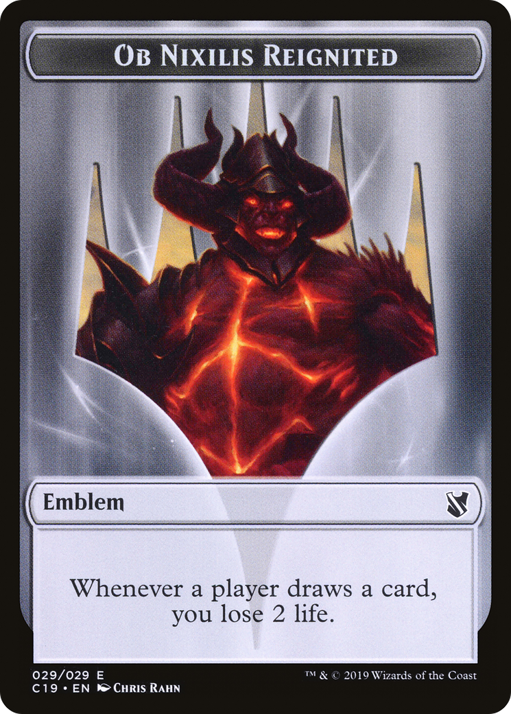 Ob Nixilis Reignited Emblem (TC19-029) - Commander 2019 Tokens
