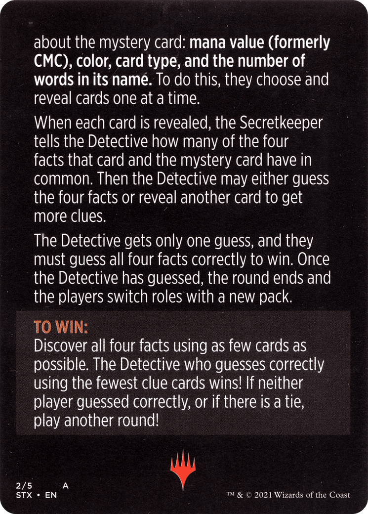Booster Sleuth // Booster Sleuth (cont'd) (MSTX-002) - Strixhaven: School of Mages Minigames Foil