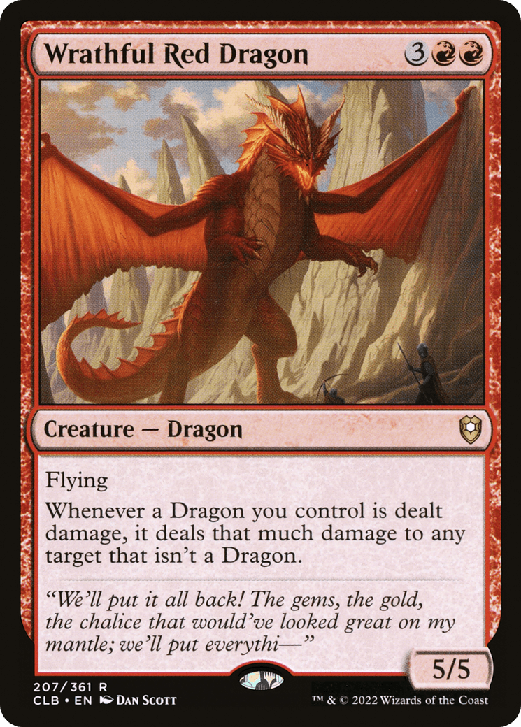 Wrathful Red Dragon [Commander Legends: Battle for Baldur's Gate] Foil