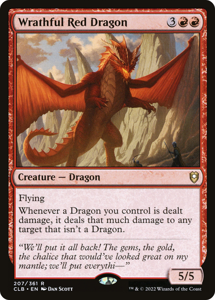 Wrathful Red Dragon [Commander Legends: Battle for Baldur's Gate] Foil