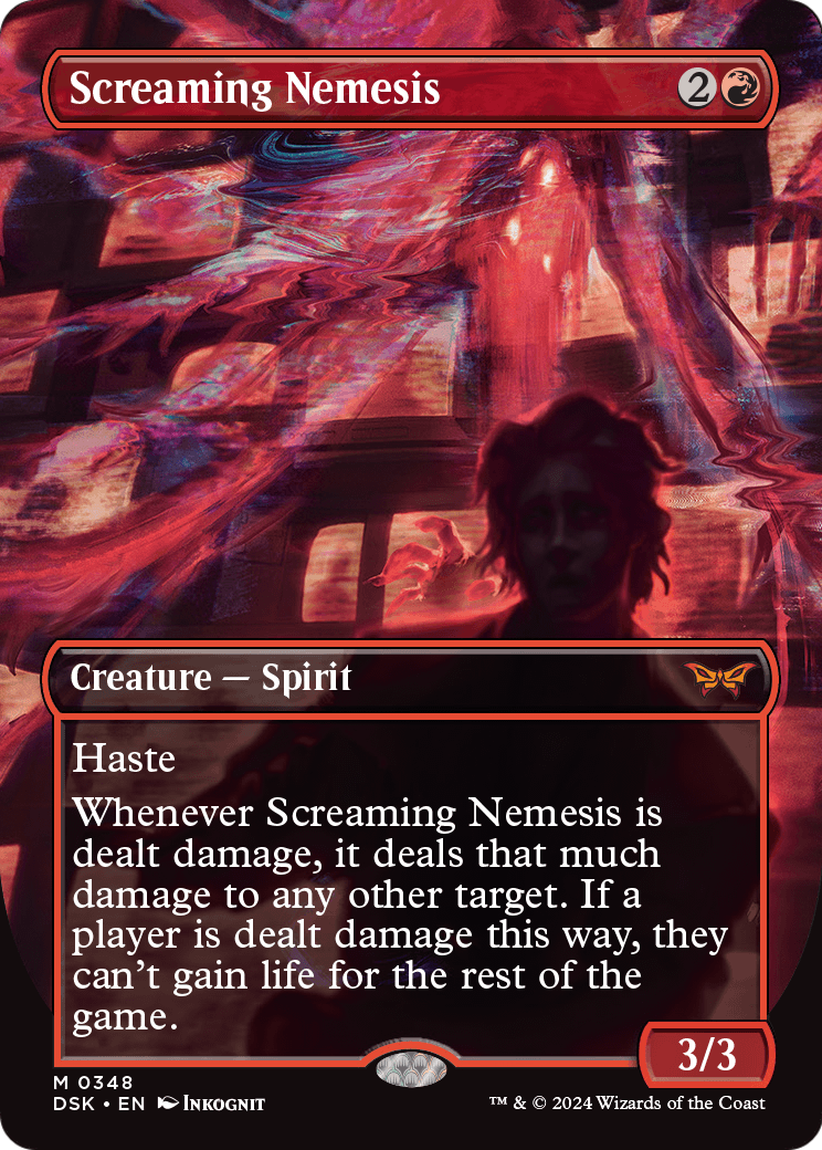 Screaming Nemesis (Borderless) [Duskmourn: House of Horror] Foil