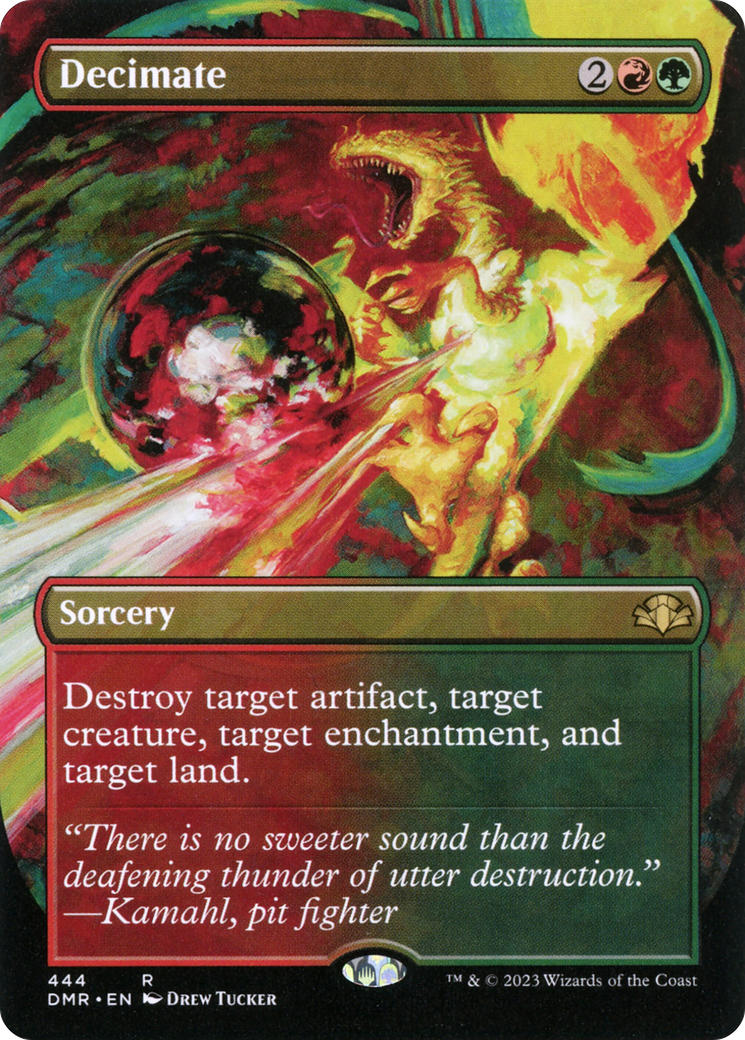 Decimate (Borderless Alternate Art) [Dominaria Remastered] Foil