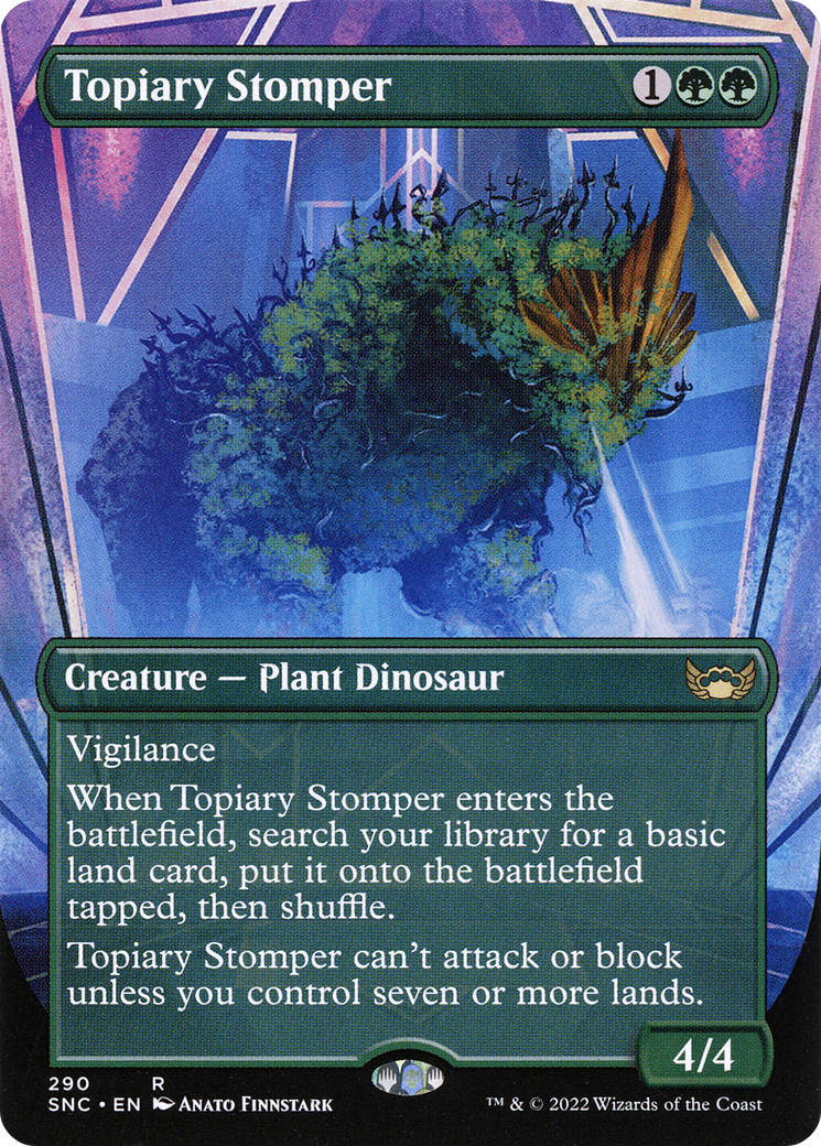 Topiary Stomper (Borderless Alternate Art) [Streets of New Capenna] Foil