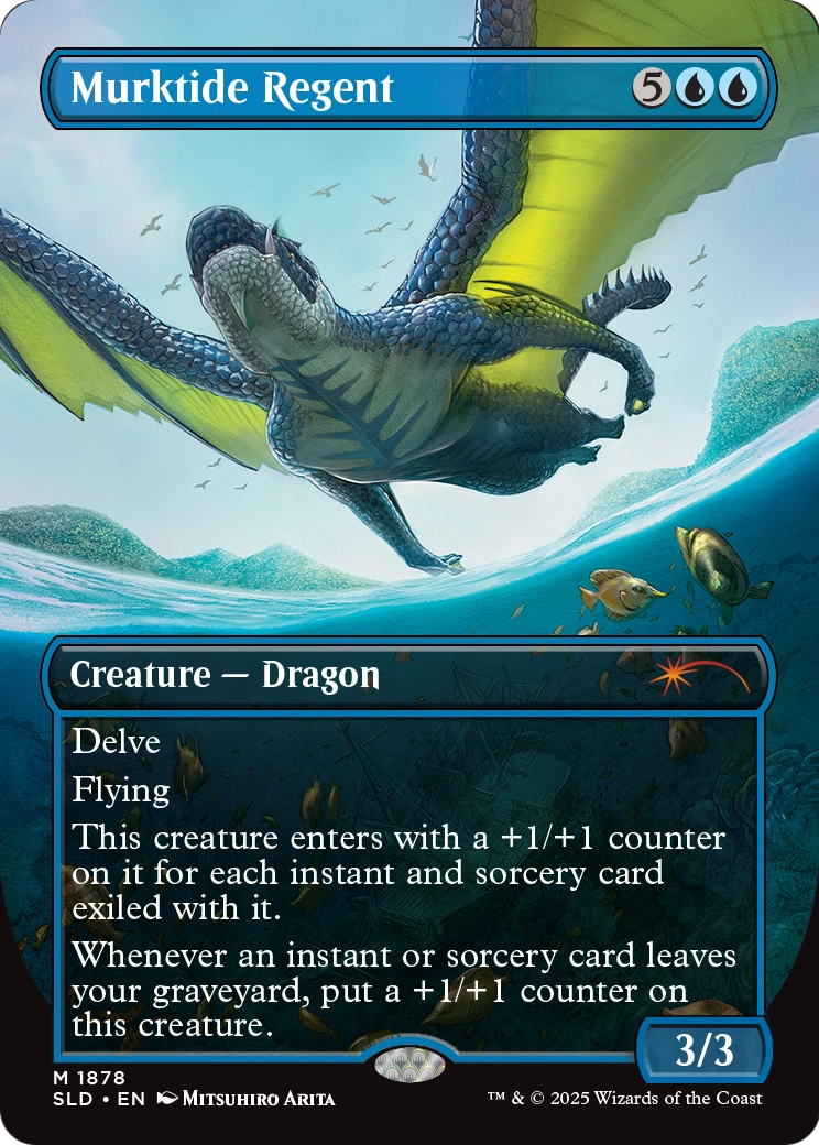 Murktide Regent (1878) [Secret Lair Drop]  (Borderless) Foil