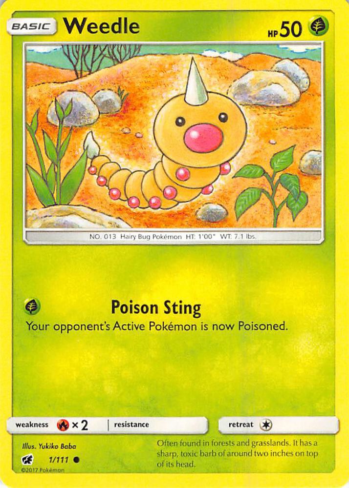 Weedle 1/111 (SM - Crimson Invasion) 