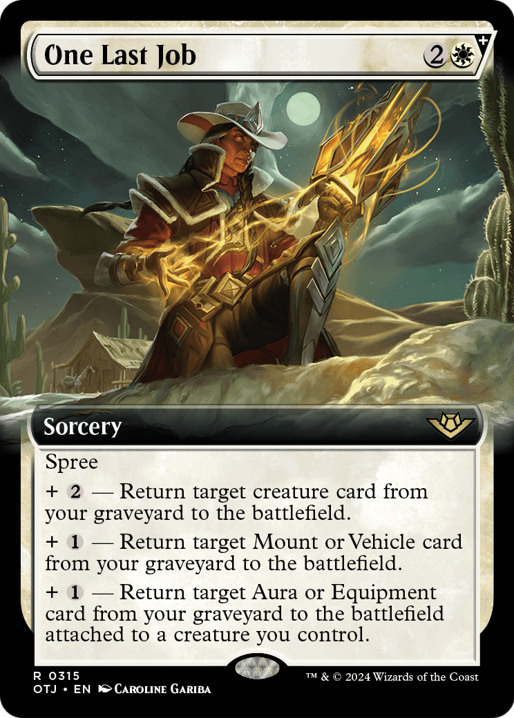 One Last Job (Extended Art) [Outlaws of Thunder Junction] Foil