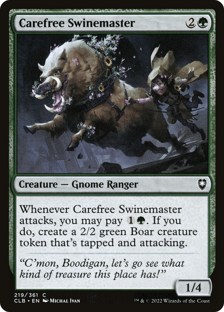 Carefree Swinemaster [Commander Legends: Battle for Baldur's Gate] Foil