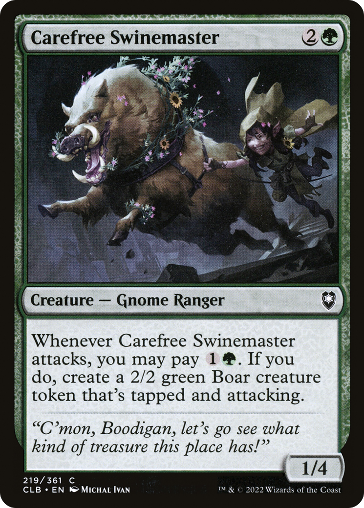 Carefree Swinemaster [Commander Legends: Battle for Baldur's Gate] Foil