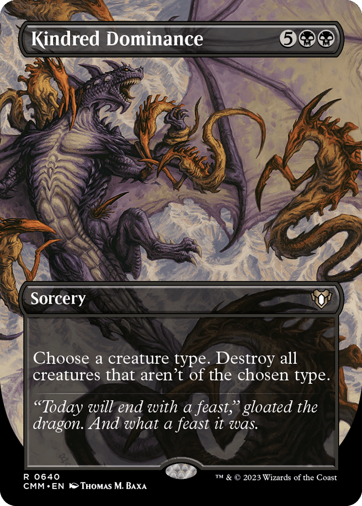 Kindred Dominance (Borderless Alternate Art) [Commander Masters] Foil