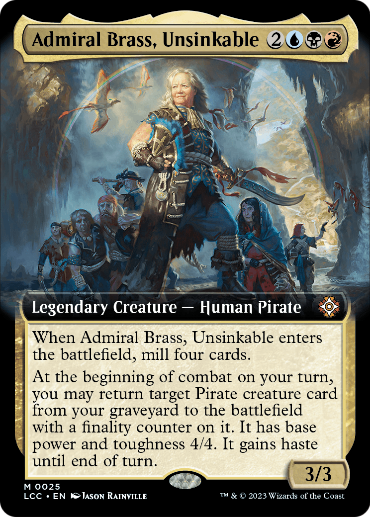 Admiral Brass, Unsinkable (Extended Art) [The Lost Caverns of Ixalan Commander] Foil