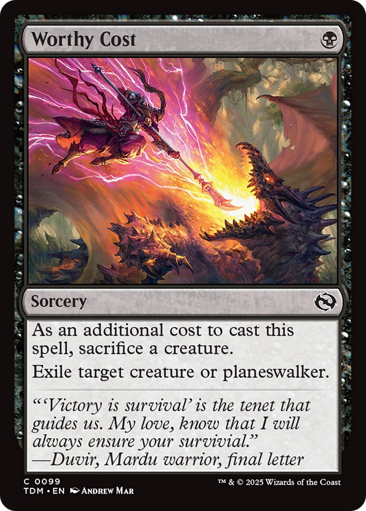 Worthy Cost (099) [Tarkir: Dragonstorm]