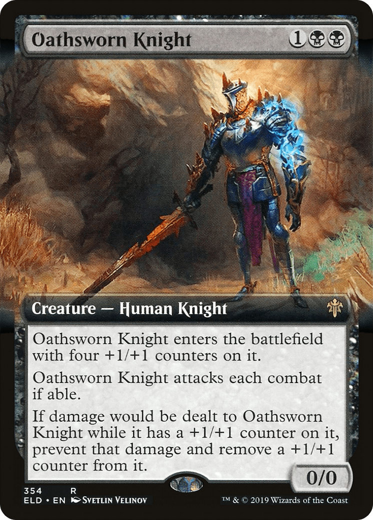 Oathsworn Knight (Extended Art) [Throne of Eldraine] Foil