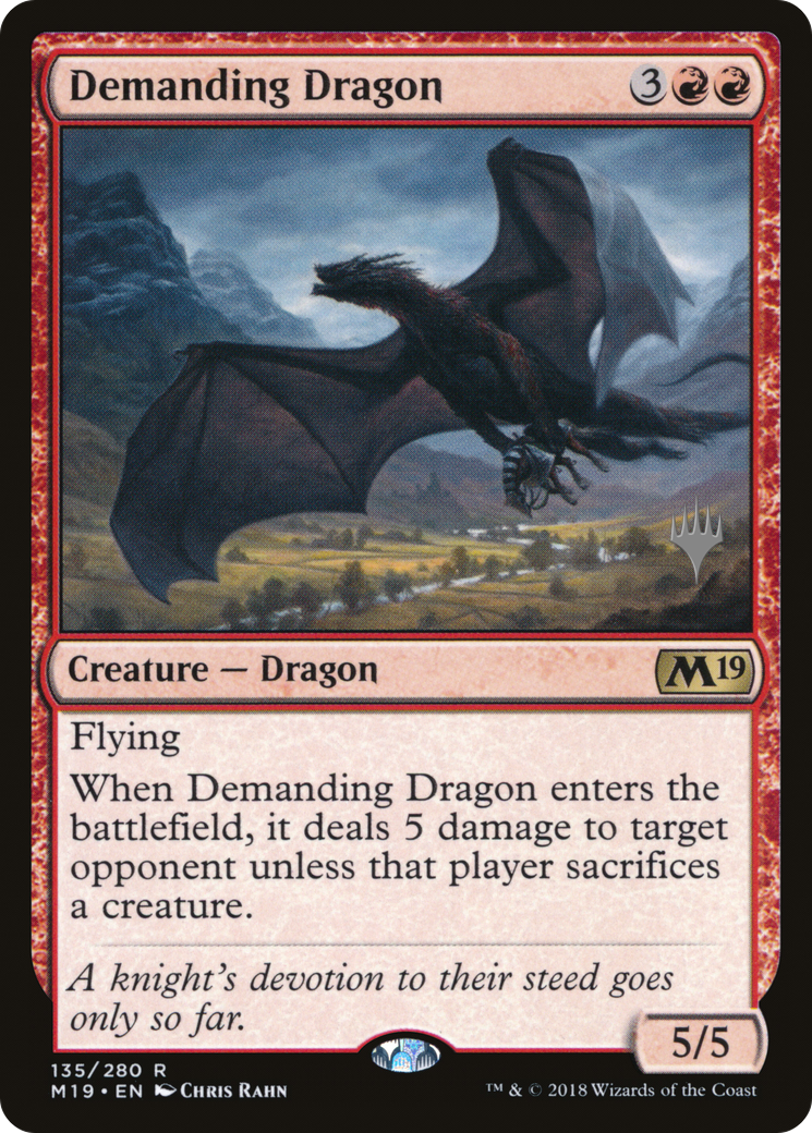 Demanding Dragon (Promo Pack) [Core Set 2019 Promos] Foil