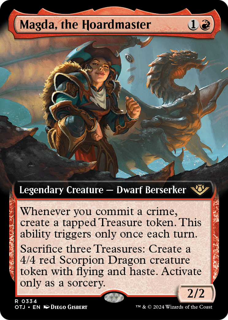 Magda, the Hoardmaster (Extended Art) [Outlaws of Thunder Junction] Foil