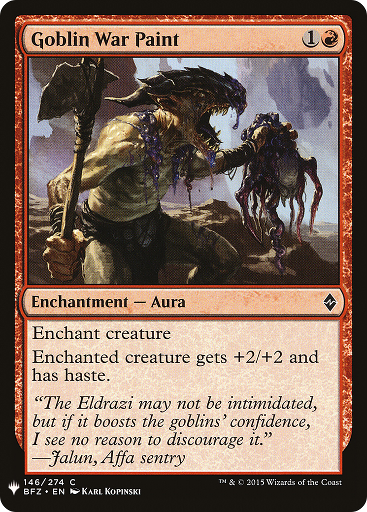 Goblin War Paint |  (BFZ-146) [The List]