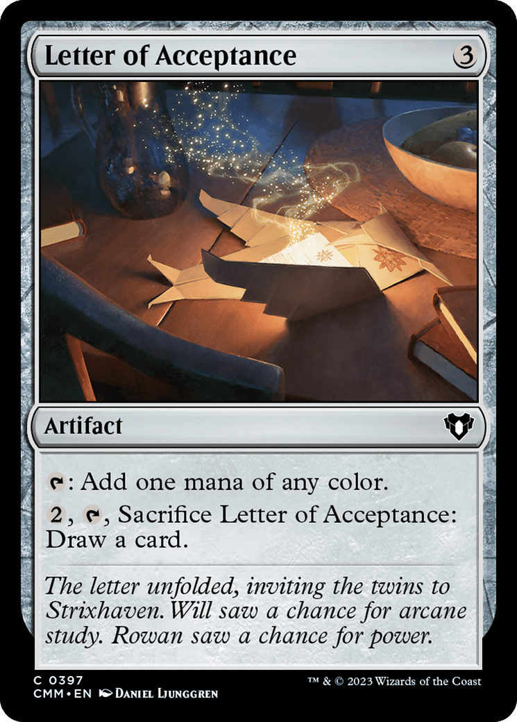 Letter of Acceptance [Commander Masters] Foil