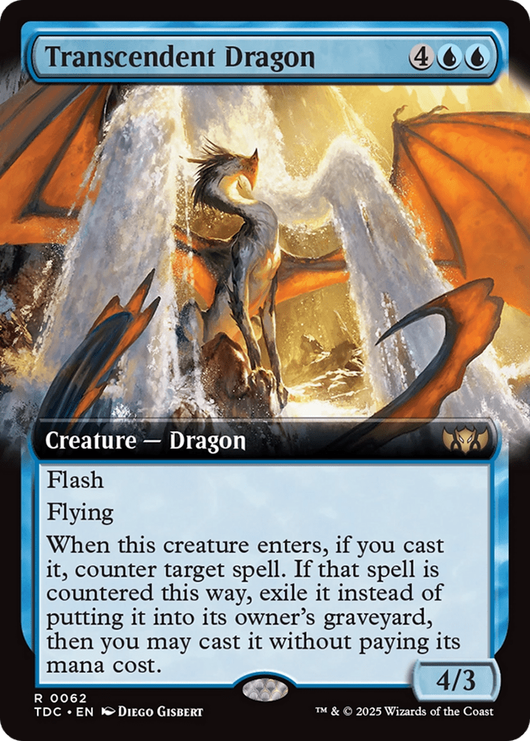 Transcendent Dragon (Extended Art) (062) [Commander: Tarkir: Dragonstorm]