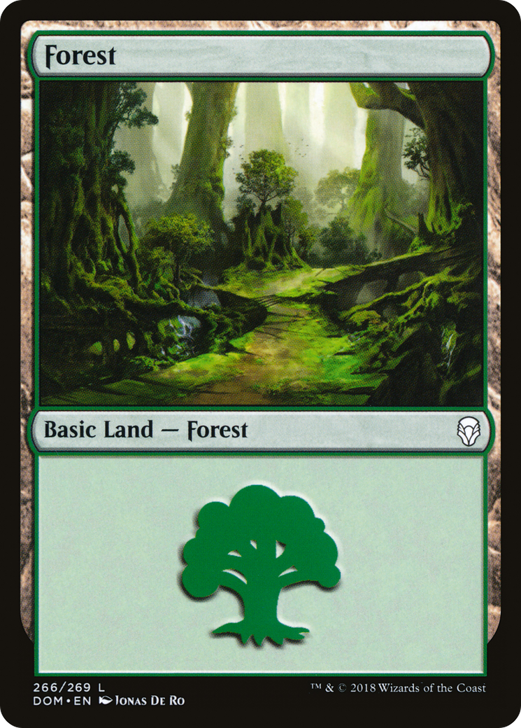 Forest (266) [Dominaria] Foil