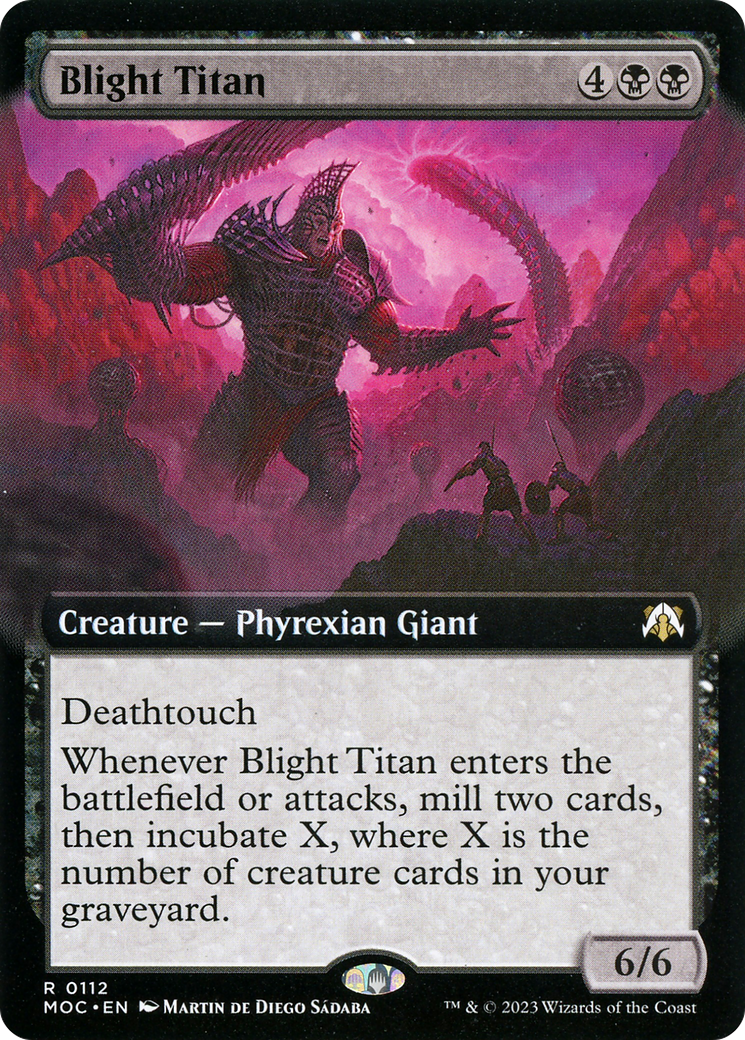 Blight Titan (112) [March of the Machine Commander] : (Extended Art) Foil