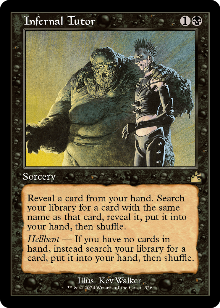 Infernal Tutor (Retro Frame) [Ravnica Remastered] Foil