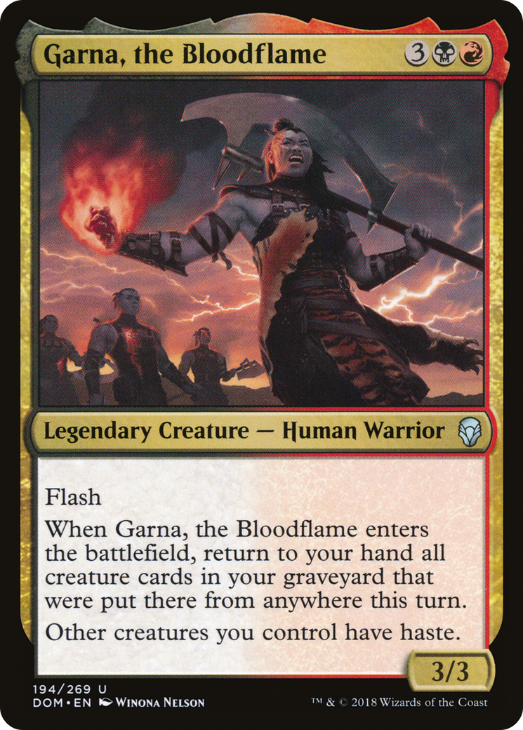 Garna, the Bloodflame [Dominaria] Foil