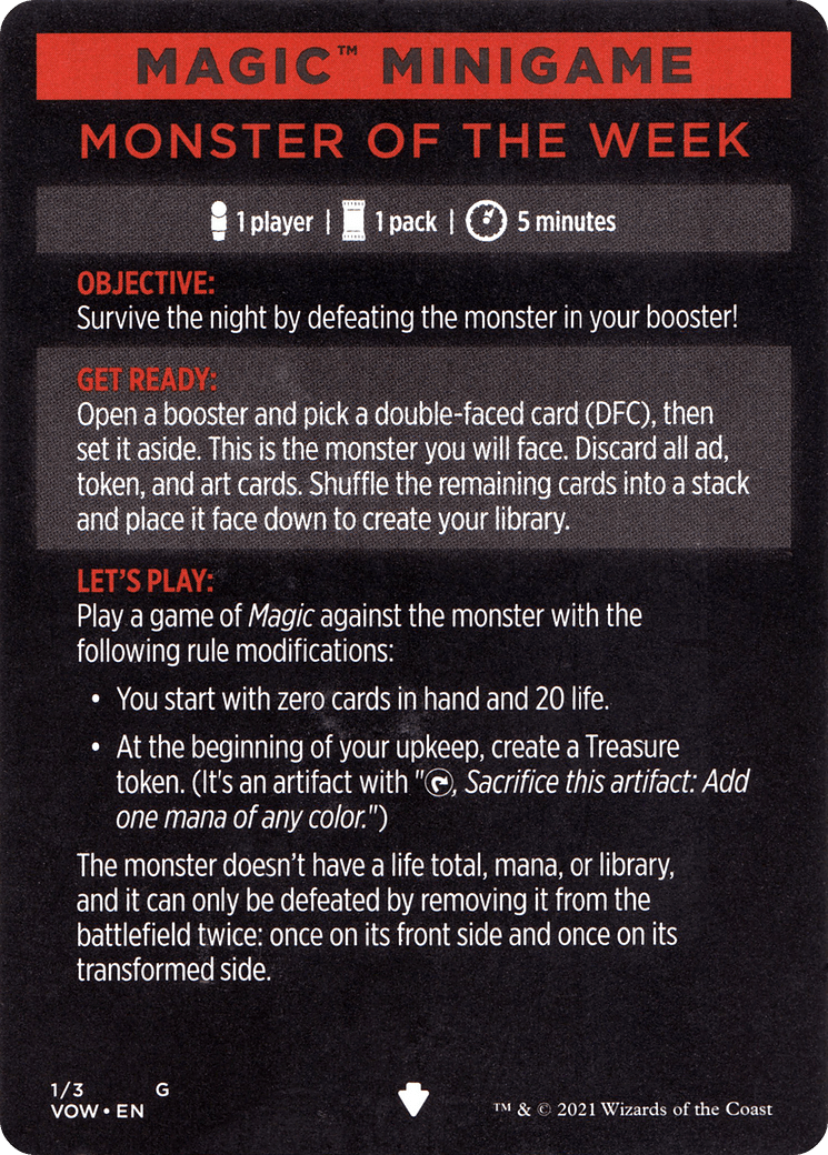 Monster of the Week // Monster of the Week (cont'd) (MVOW-001) - Innistrad: Crimson Vow Minigames Foil