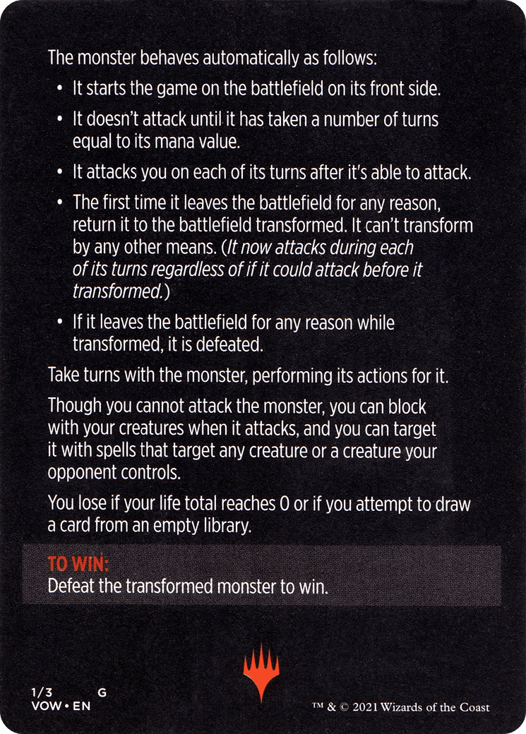 Monster of the Week // Monster of the Week (cont'd) (MVOW-001) - Innistrad: Crimson Vow Minigames