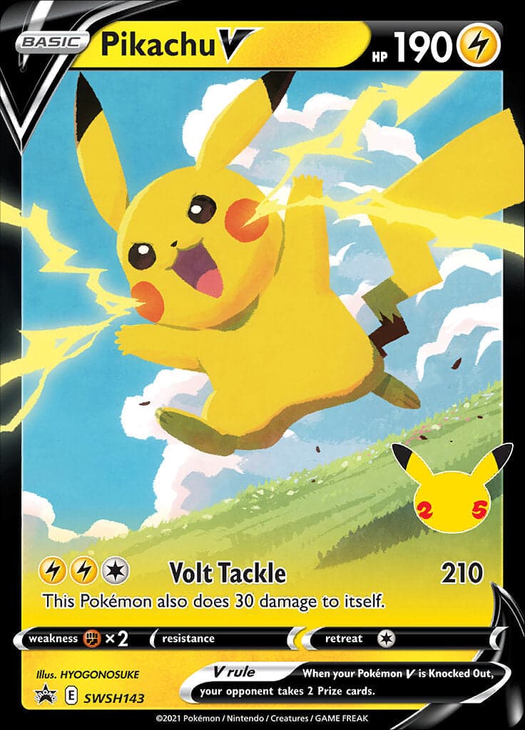 Pikachu V SWSH143/307 - SWSH Sword & Shield Promo Cards Holofoil