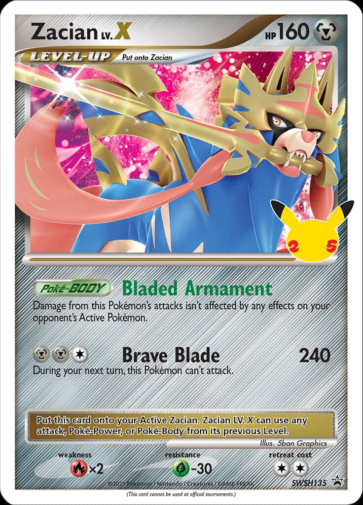 Zacian LV. X SWSH135/307 - SWSH Sword & Shield Promo Cards Holofoil