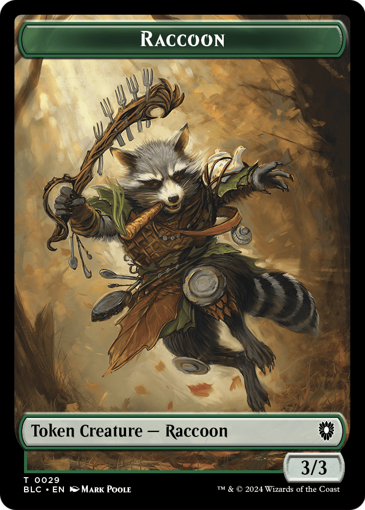Raccoon (TBLC-029) - Bloomburrow Commander Tokens Foil