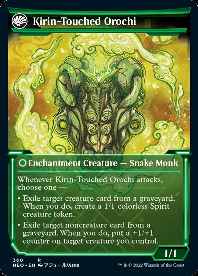 Teachings of the Kirin // Kirin-Touched Orochi (Showcase Soft Glow) [Kamigawa: Neon Dynasty] Foil