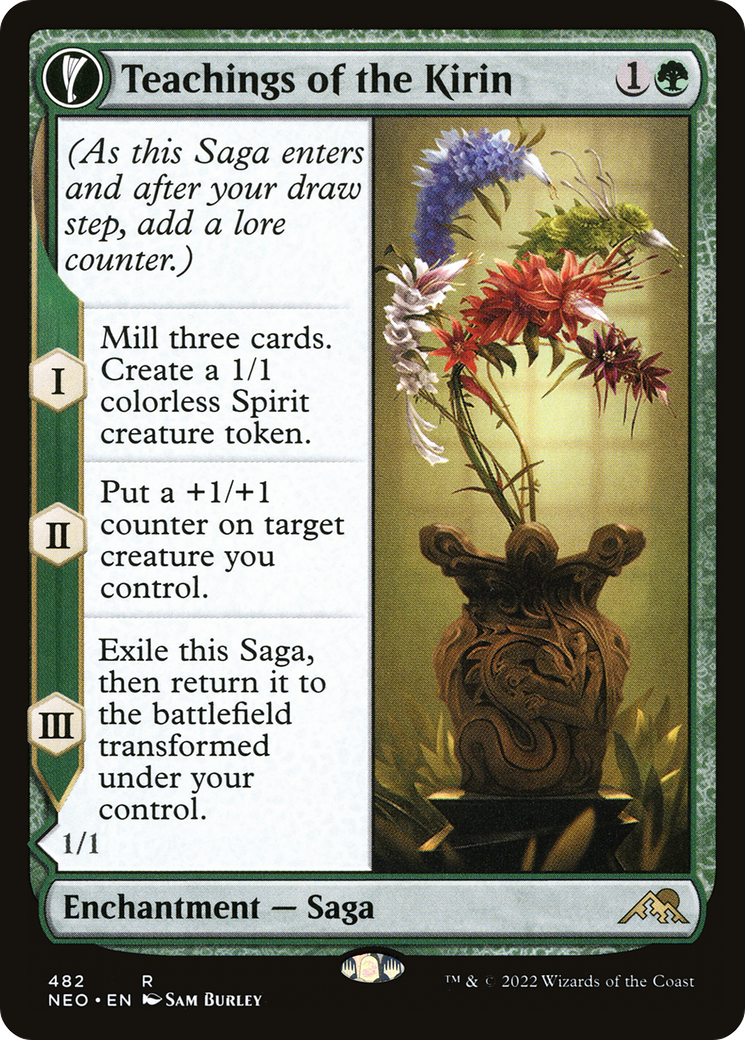 Teachings of the Kirin // Kirin-Touched Orochi (Extended Art) [Kamigawa: Neon Dynasty] Foil