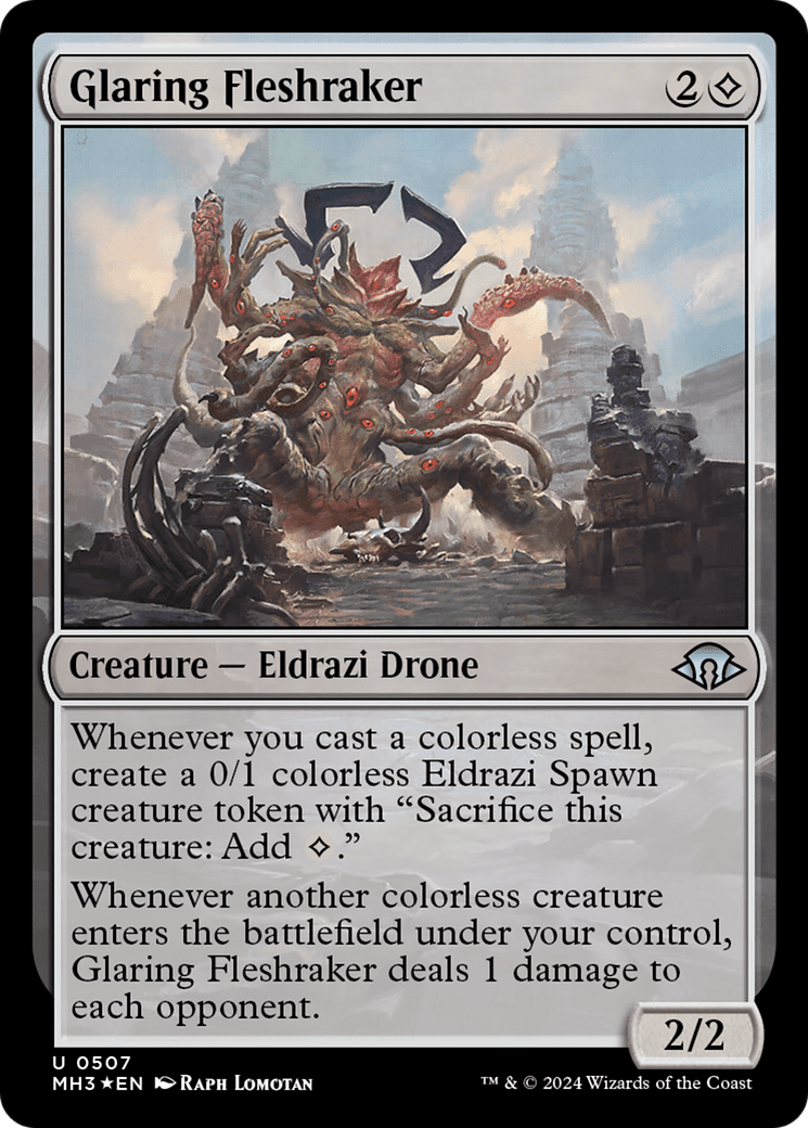 Glaring Fleshraker (Ripple Foil) [Modern Horizons 3]