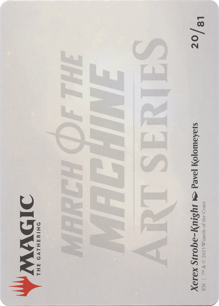 Xerex Strobe-Knight // Xerex Strobe-Knight (AMOM-020) - March of the Machine Art Series (Borderless) Foil