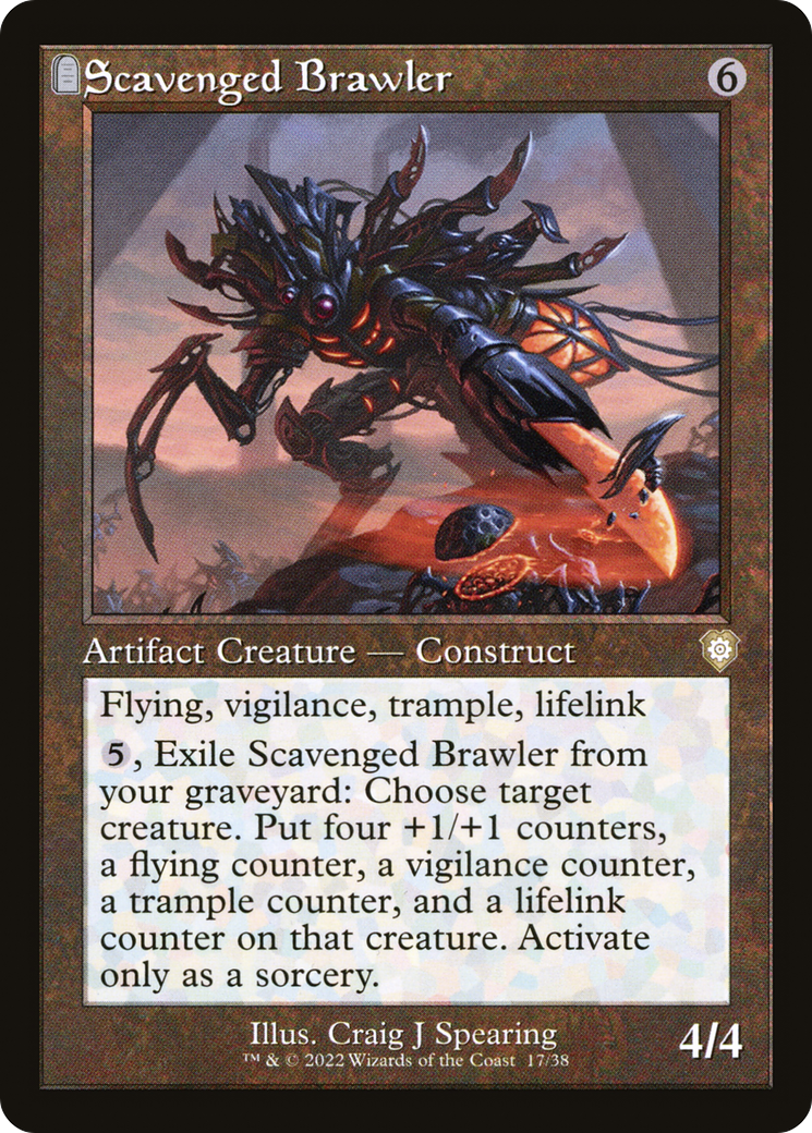Scavenged Brawler (BRC-017) - The Brothers' War Commander: (tombstone)