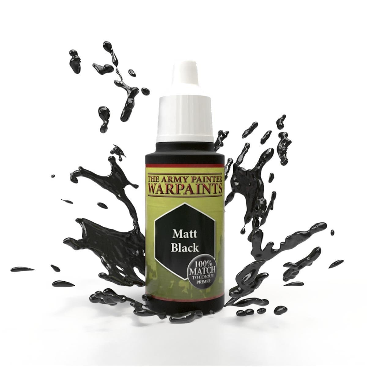 The Army Painter | Warpaints | Matt Black Acrylic Paint 18ml