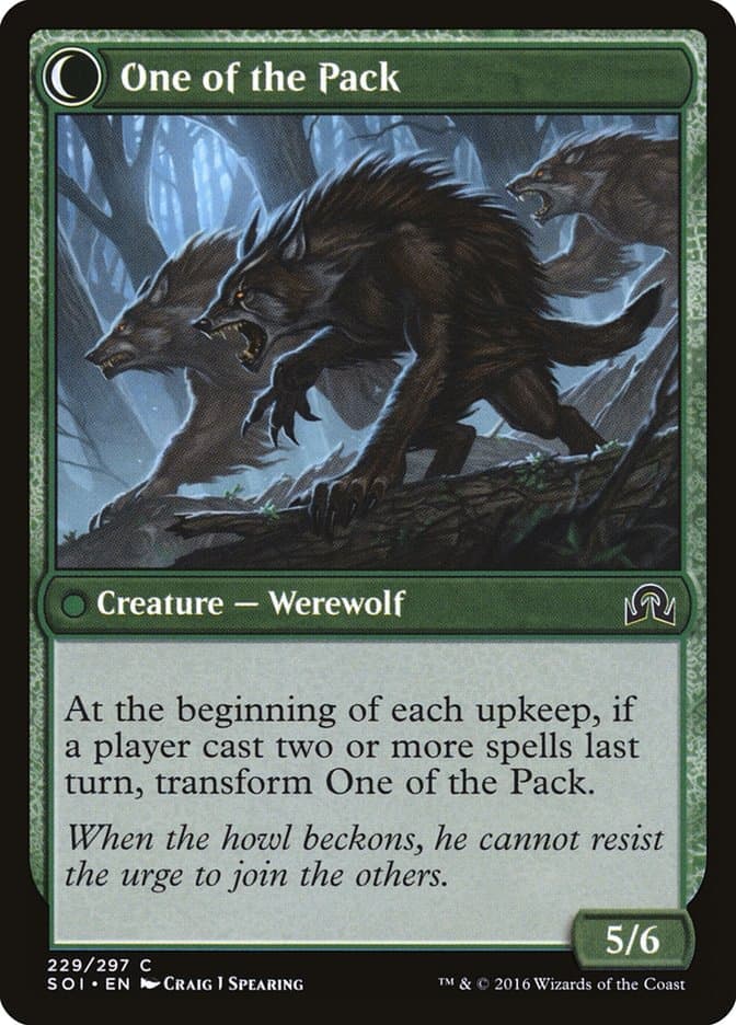 Solitary Hunter // One of the Pack [Shadows over Innistrad] Foil
