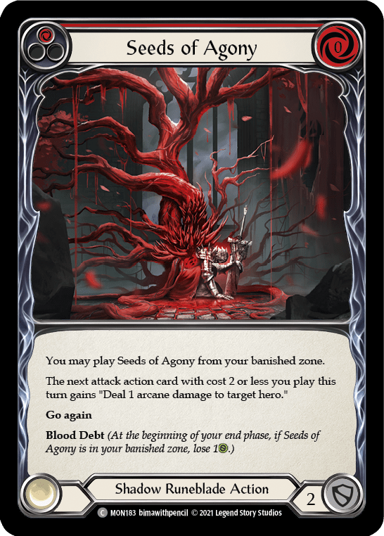 Seeds of Agony (Red) [MON183] (Monarch)  1st Edition Normal