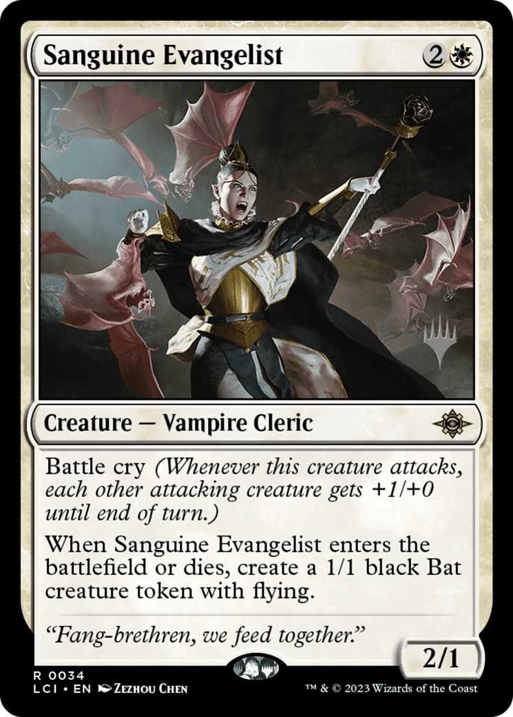 Sanguine Evangelist (Promo Pack) [The Lost Caverns of Ixalan Promos] Foil