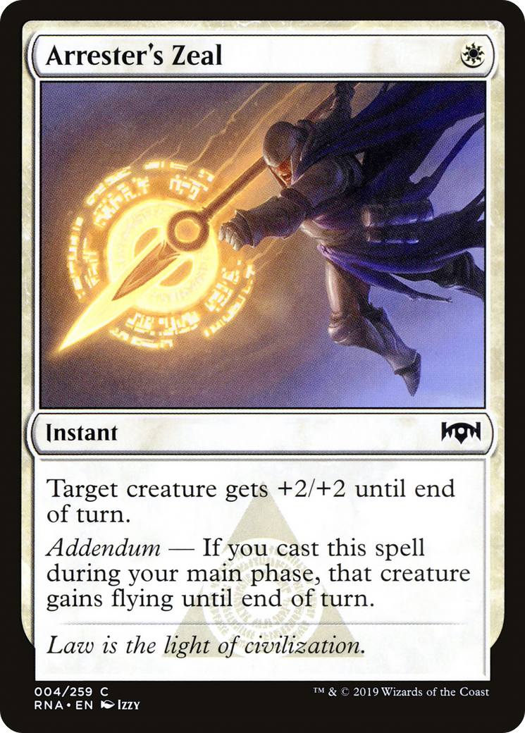 Arrester's Zeal [Ravnica Allegiance] Foil