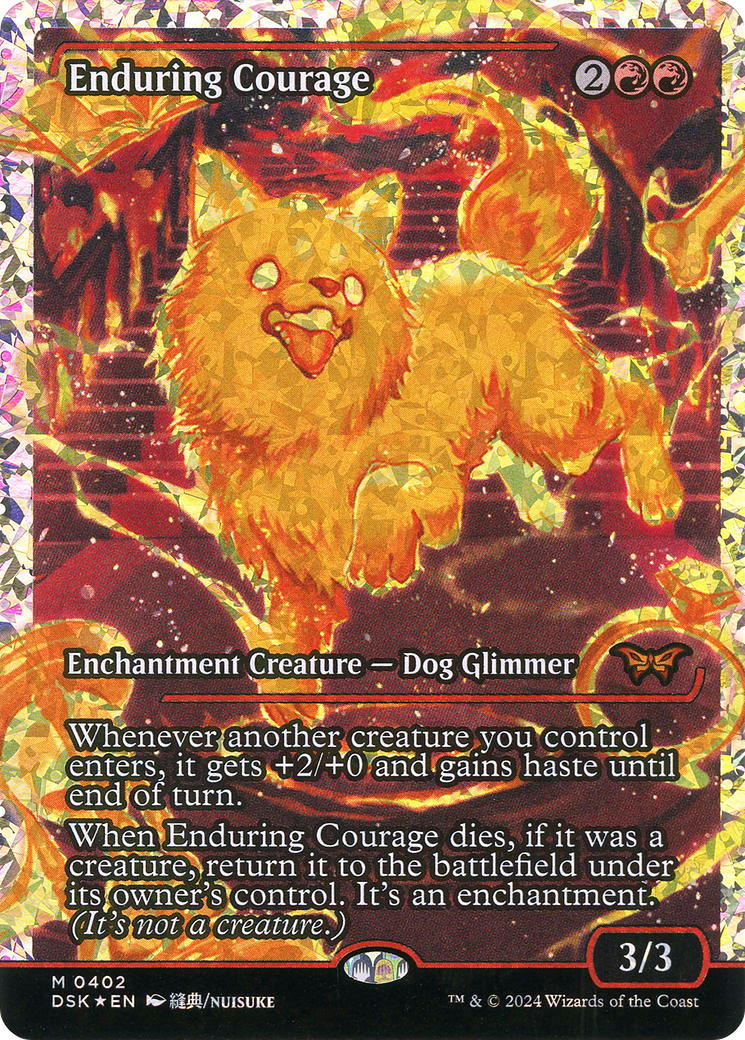 Enduring Courage (Japan Showcase) (Japanese - Fracture Foil) [Duskmourn: House of Horror]