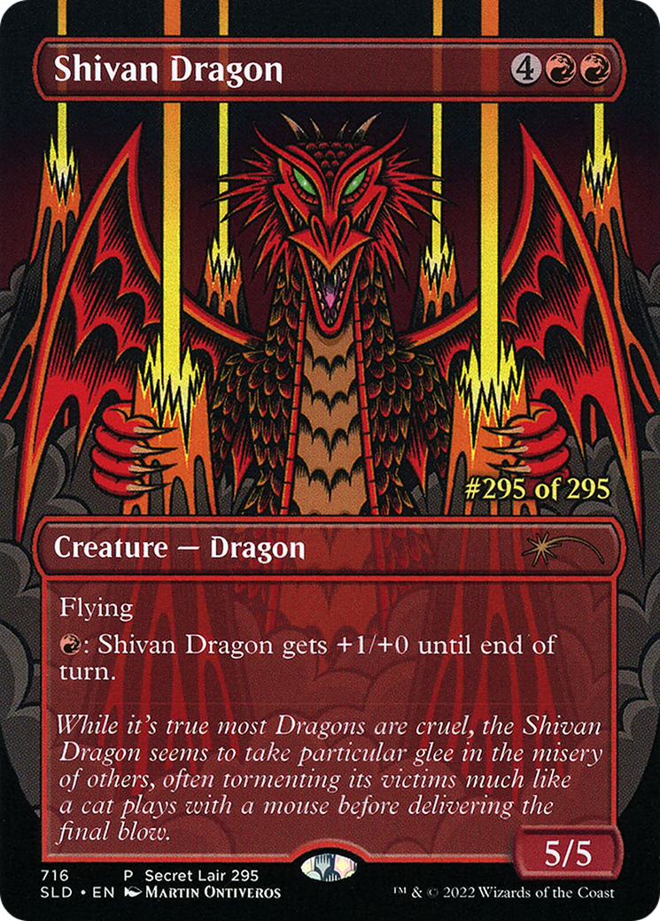 Shivan Dragon (Serialized) [Secret Lair Drop Promos] Foil