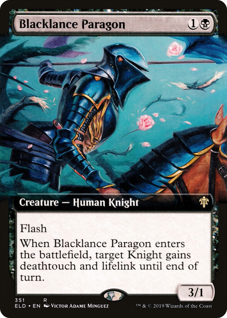 Blacklance Paragon (Extended Art) [Throne of Eldraine] Foil