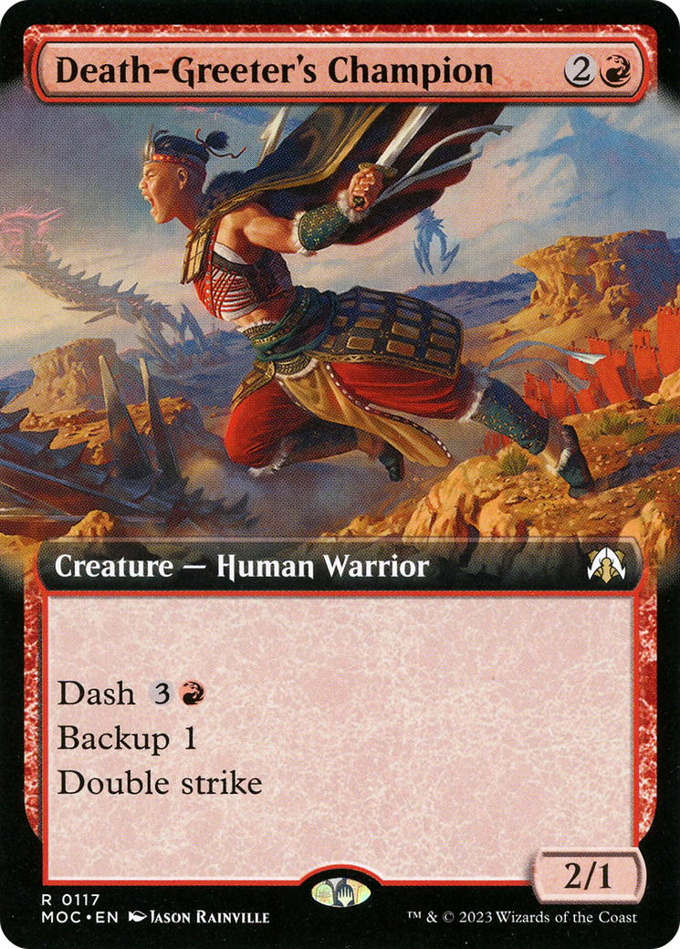 Death-Greeter's Champion (117) [March of the Machine Commander] : (Extended Art) Foil