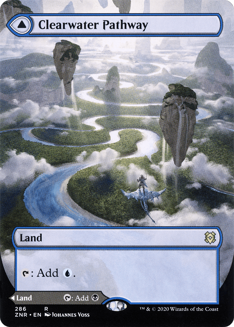 Clearwater Pathway // Murkwater Pathway (Borderless Alternate Art) [Zendikar Rising] Foil