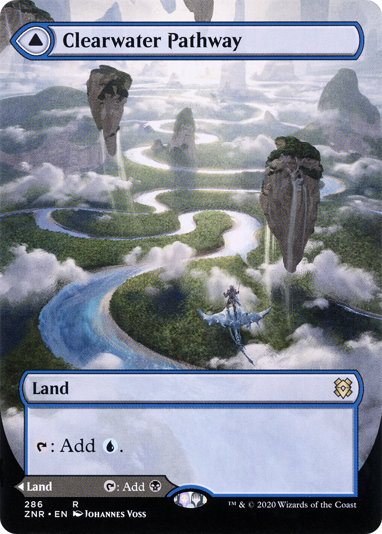 Clearwater Pathway // Murkwater Pathway (Borderless Alternate Art) [Zendikar Rising] Foil