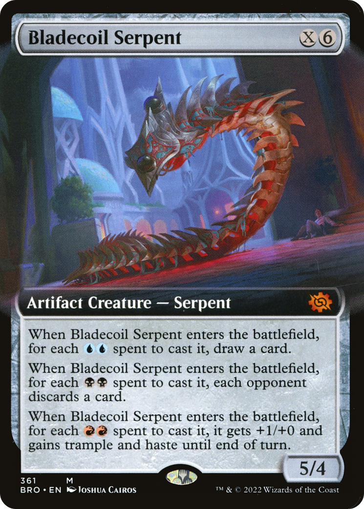 Bladecoil Serpent (Extended Art) [The Brothers' War] Foil