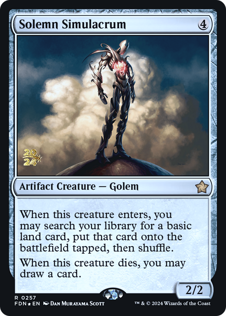 Solemn Simulacrum (FDN) (-257) - Prerelease Cards Foil